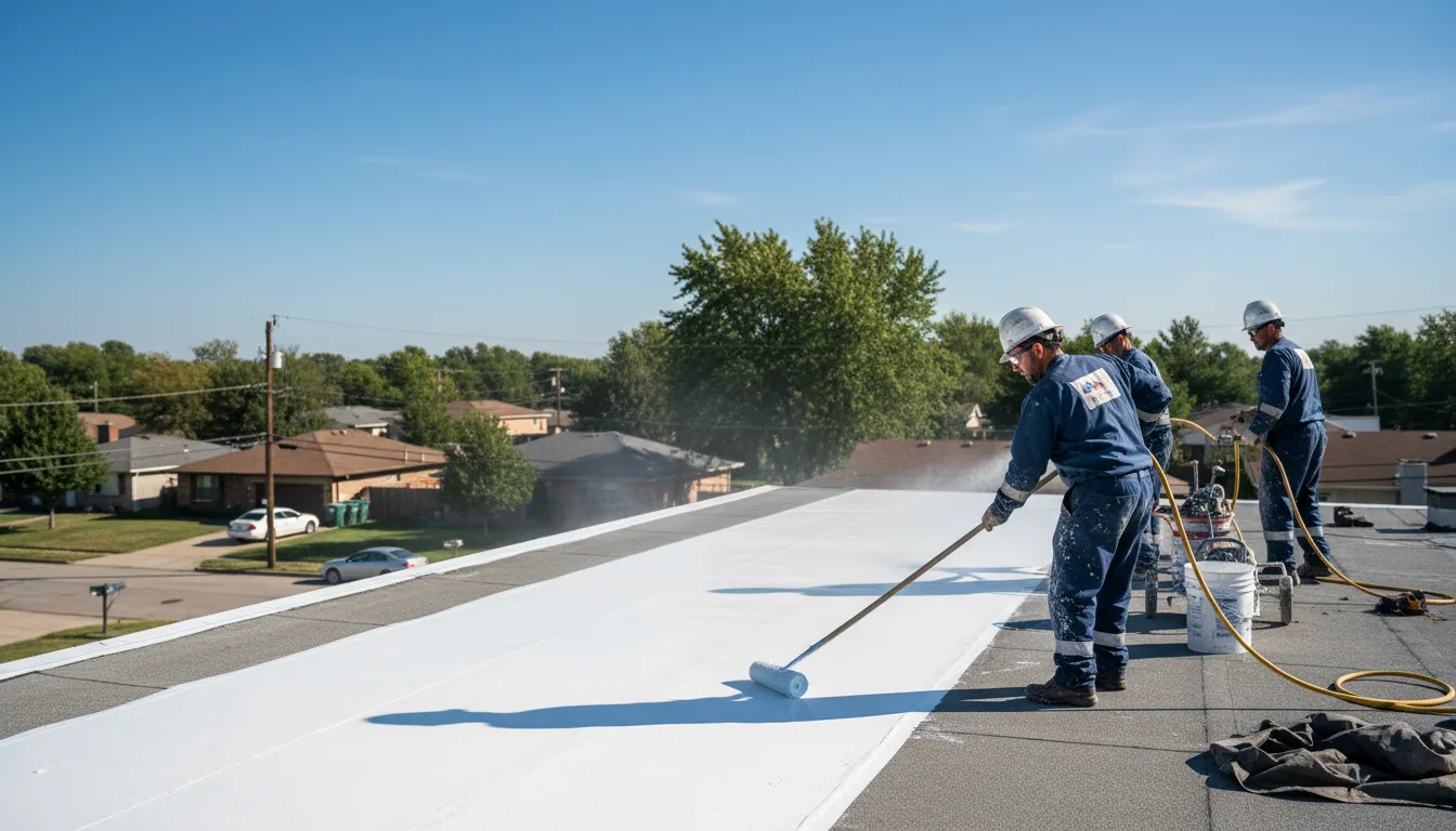Commercial roof coating in Sibley, IL near me